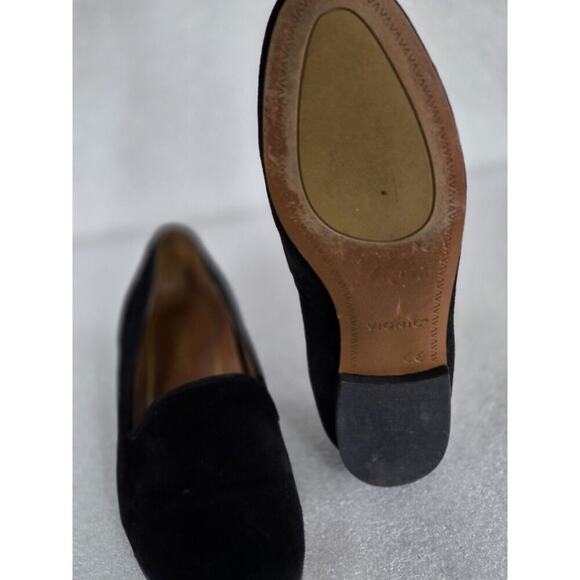 Vionic Women's Willa Ii Slip-ons Loafer Size 6 3/4 Black Suede Block Heel Round - Picture 4 of 6